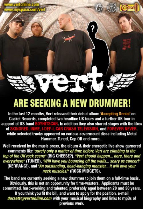 VERT seek new drummer 